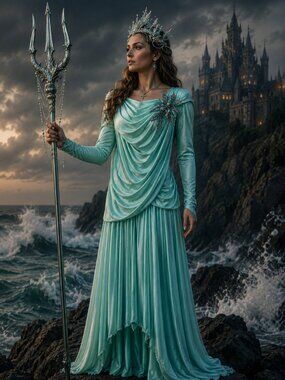 Vintage Susan Roselli Sea Goddess Mermaid Costume Dress Fantasy